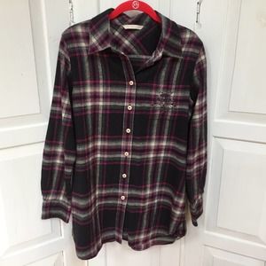 Soft Surrounding Plaid Flannel Shirt